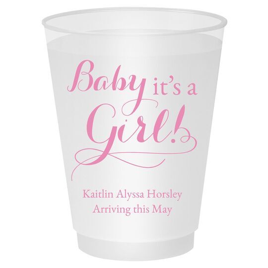 It's A Girl Shatterproof Cups